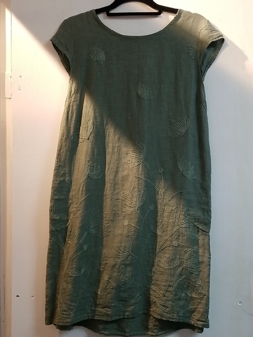 Cherish Olive Green Embroidered Midi Dress